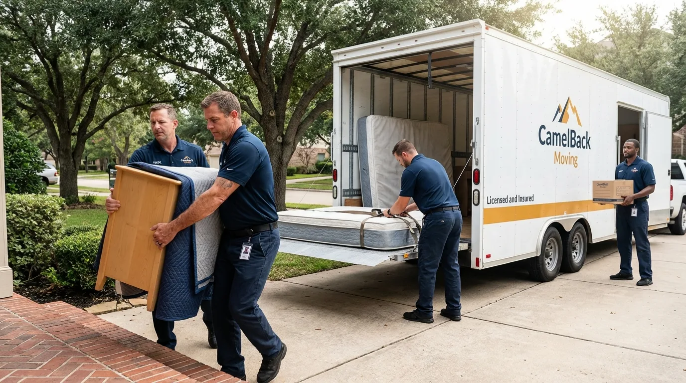 Crew loading residential truck for cross-state move from Kings Mills, OH